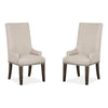 Magnussen Home Bellamy Peppercorn Upholstered Host Chair Set of 2