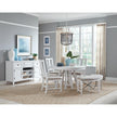 Magnussen Home Heron Cove Chalk White And Dovetail Grey Round Dining Table