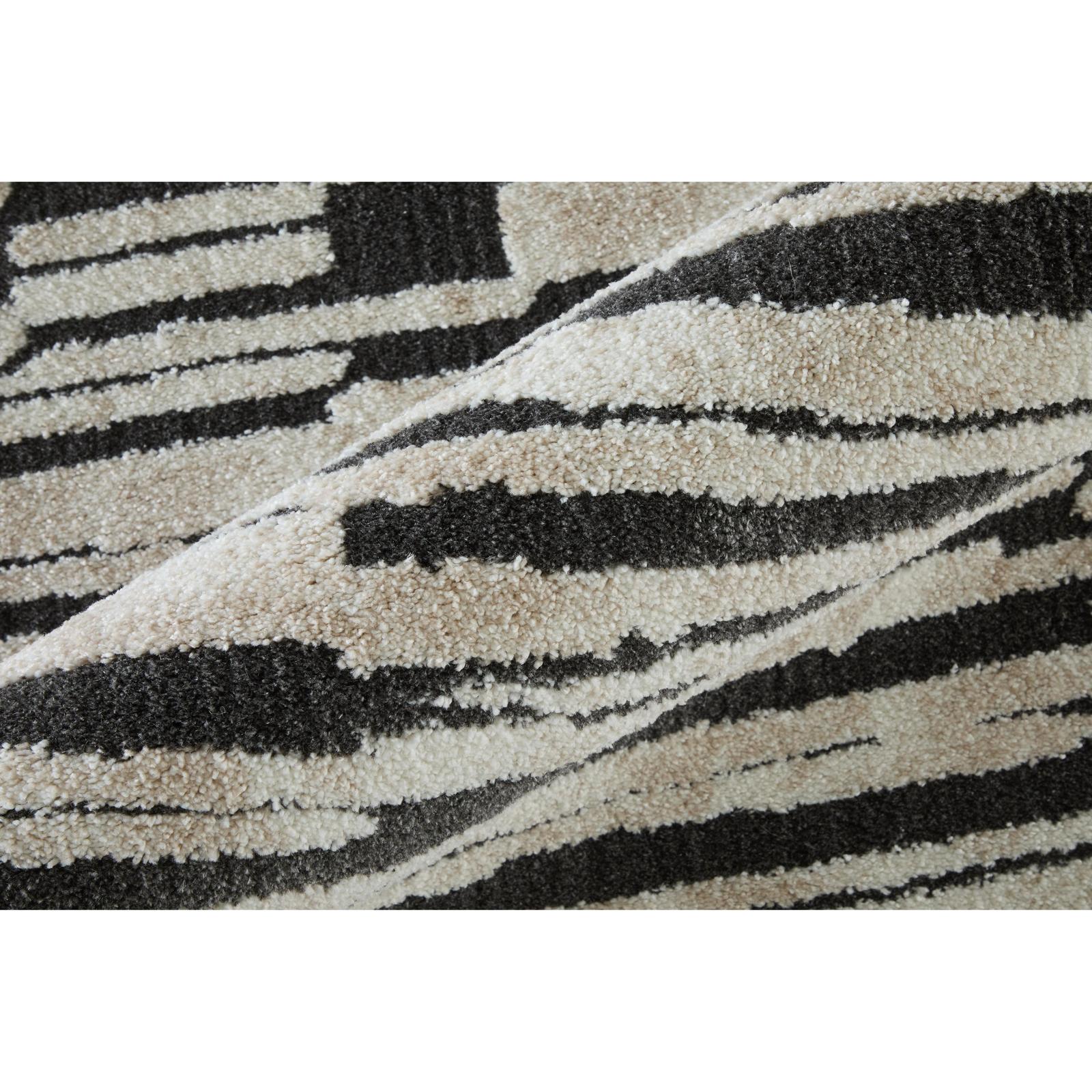 Feizy Gilmore 39UPF Modern Stripes, Ivory/Black, Rug