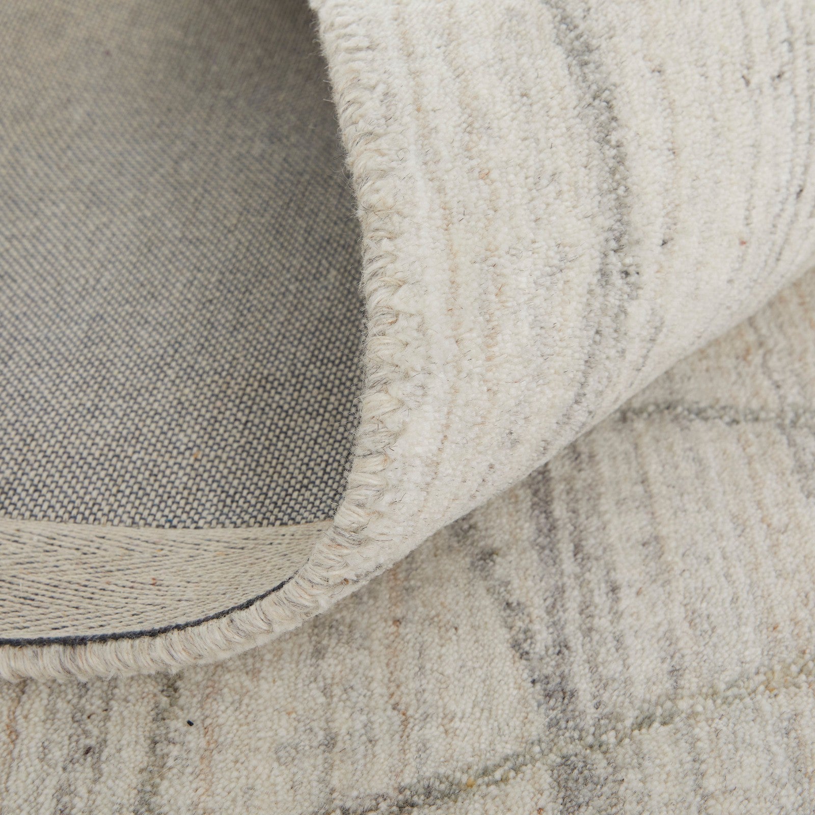 Feizy Whitton 8894F Modern Abstract Rug in Ivory/Gray