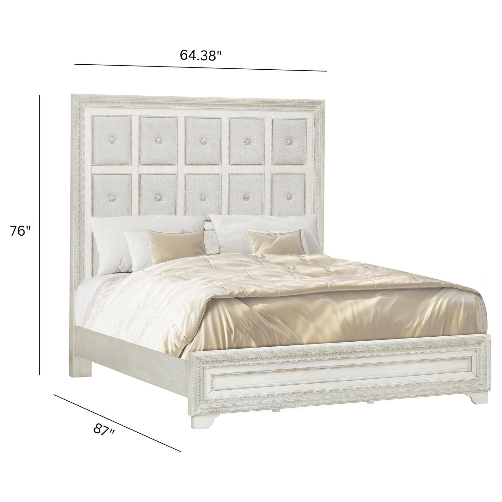 Pulaski Furniture Camila Creamy White Upholstered Bed