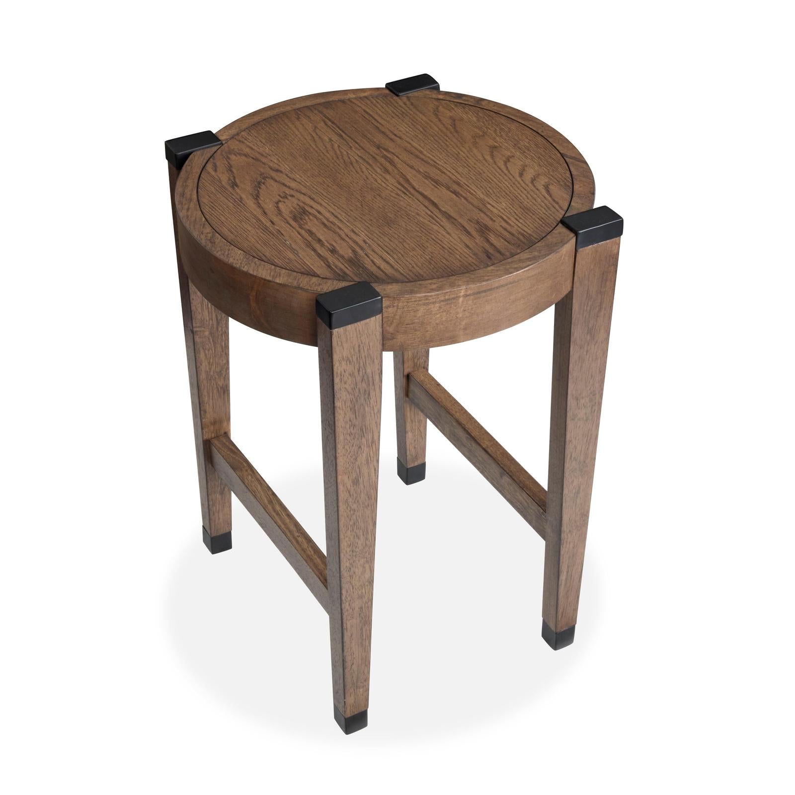 Magnussen Home Kaysen Wallaby And Matte Black End Table