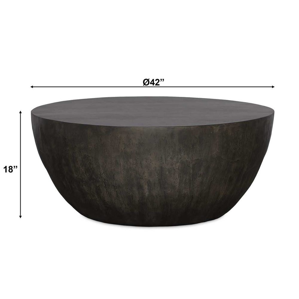 Uttermost Lark Round Walnut Coffee Table