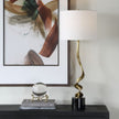 Uttermost Spiraling Cordless Brass Buffet Lamp