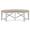 Magnussen Home Heron Cove Chalk White And Dovetail Grey Upholstered Bench