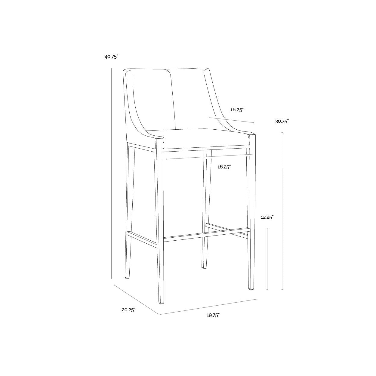 Sunpan Dionne Barstool