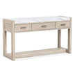 Magnussen Home Preston Gallery Buff And Antique Silver Rectangular Sofa Table