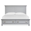 Magnussen Home Charleston Harbor Gray California King Grey Panel Bed