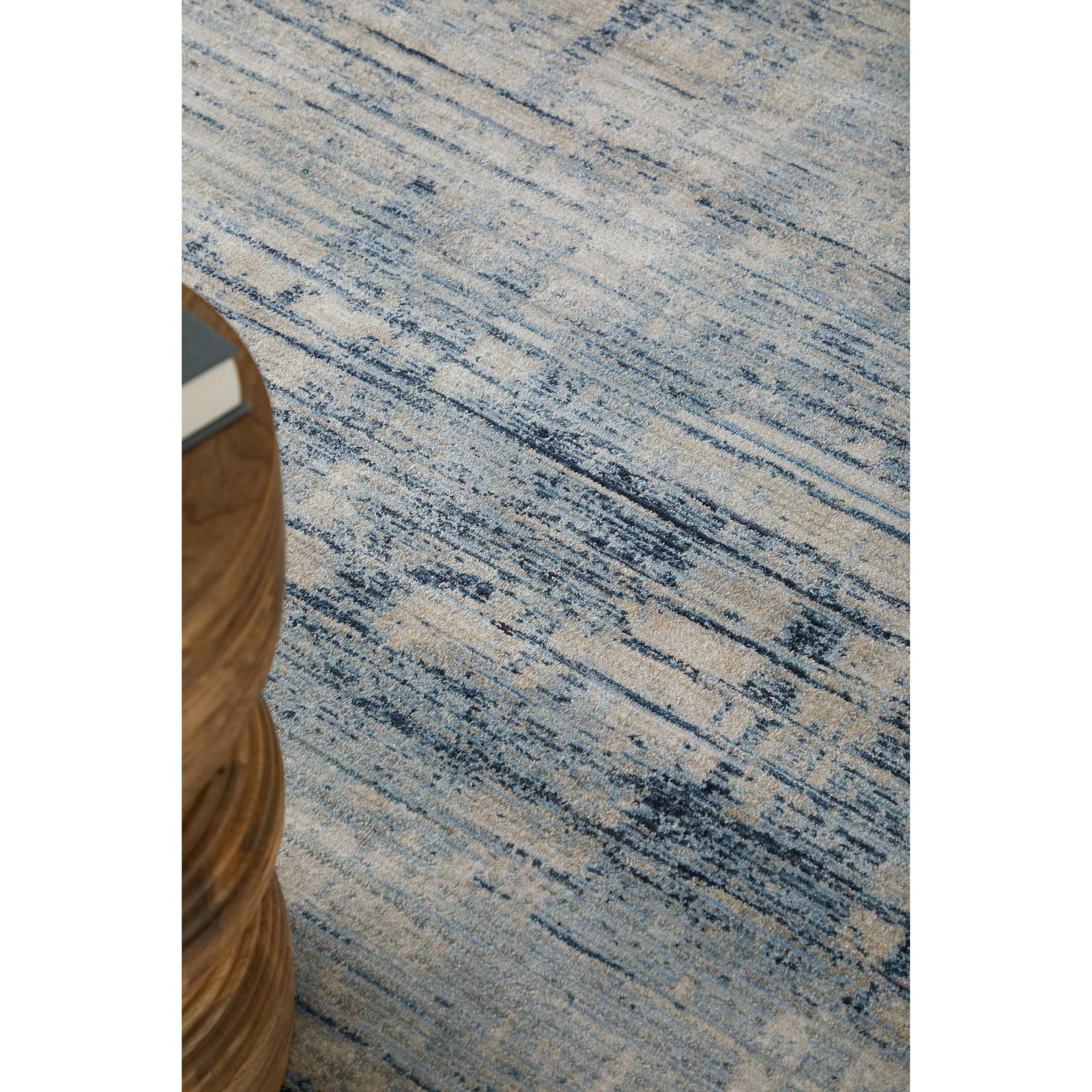 Feizy Sonora 39UAF Modern Abstract, Blue/Ivory/Gray, Rug
