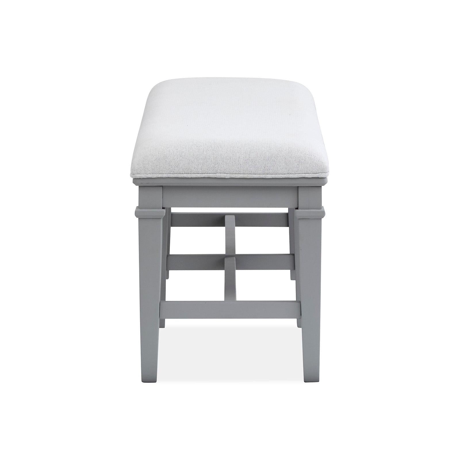 Magnussen Home Charleston Harbor Gray Grey Upholstered Bench