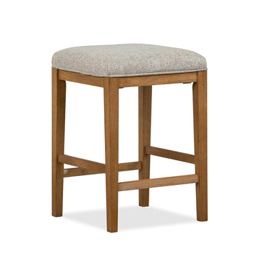 Magnussen Home Lindon Belgian Wheat Upholstered Stool