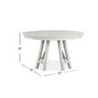 Magnussen Home Heron Cove Chalk White And Dovetail Grey Round Dining Table