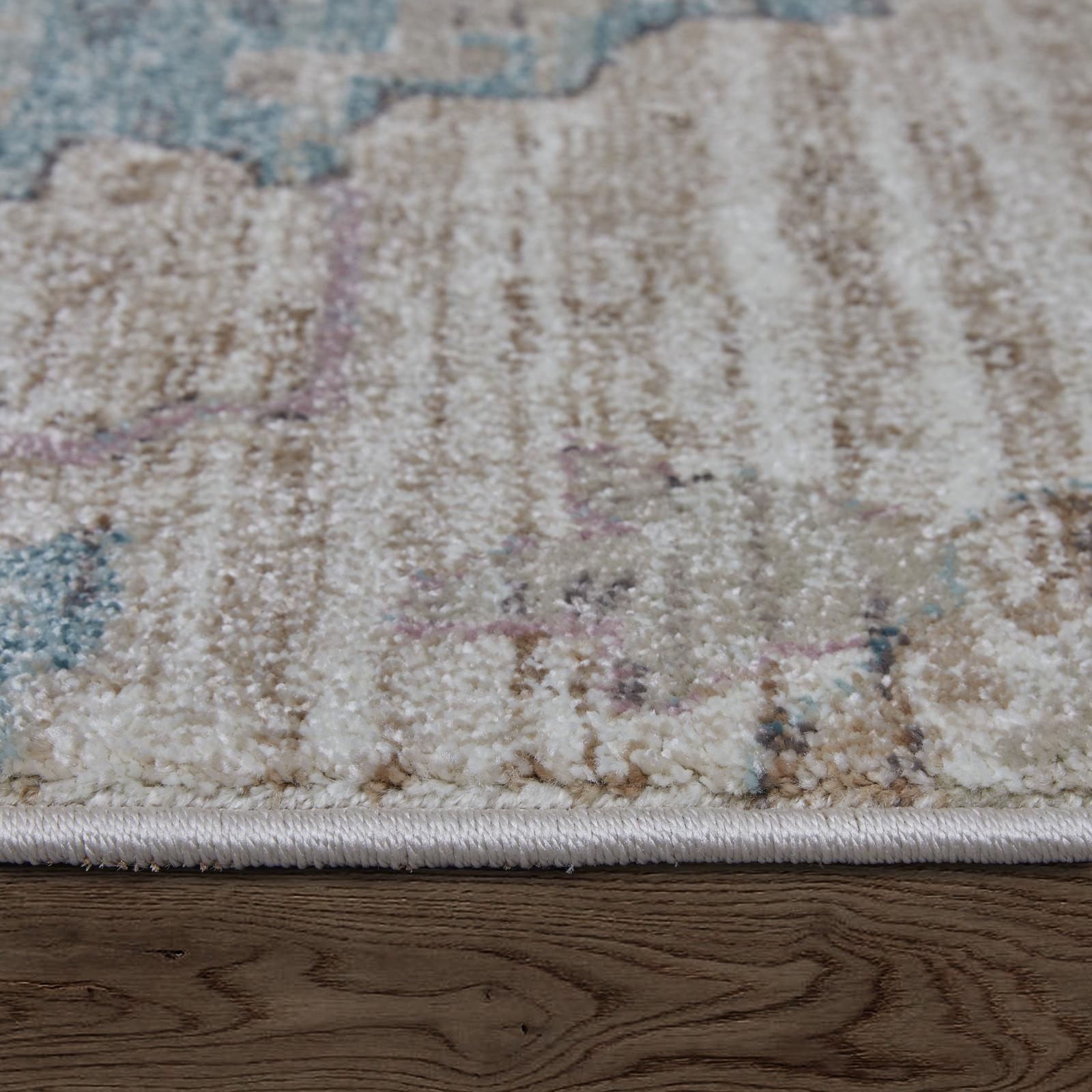 Feizy Dartmouth 39QKF Transitional Abstract Rug in Tan/Brown/Blue