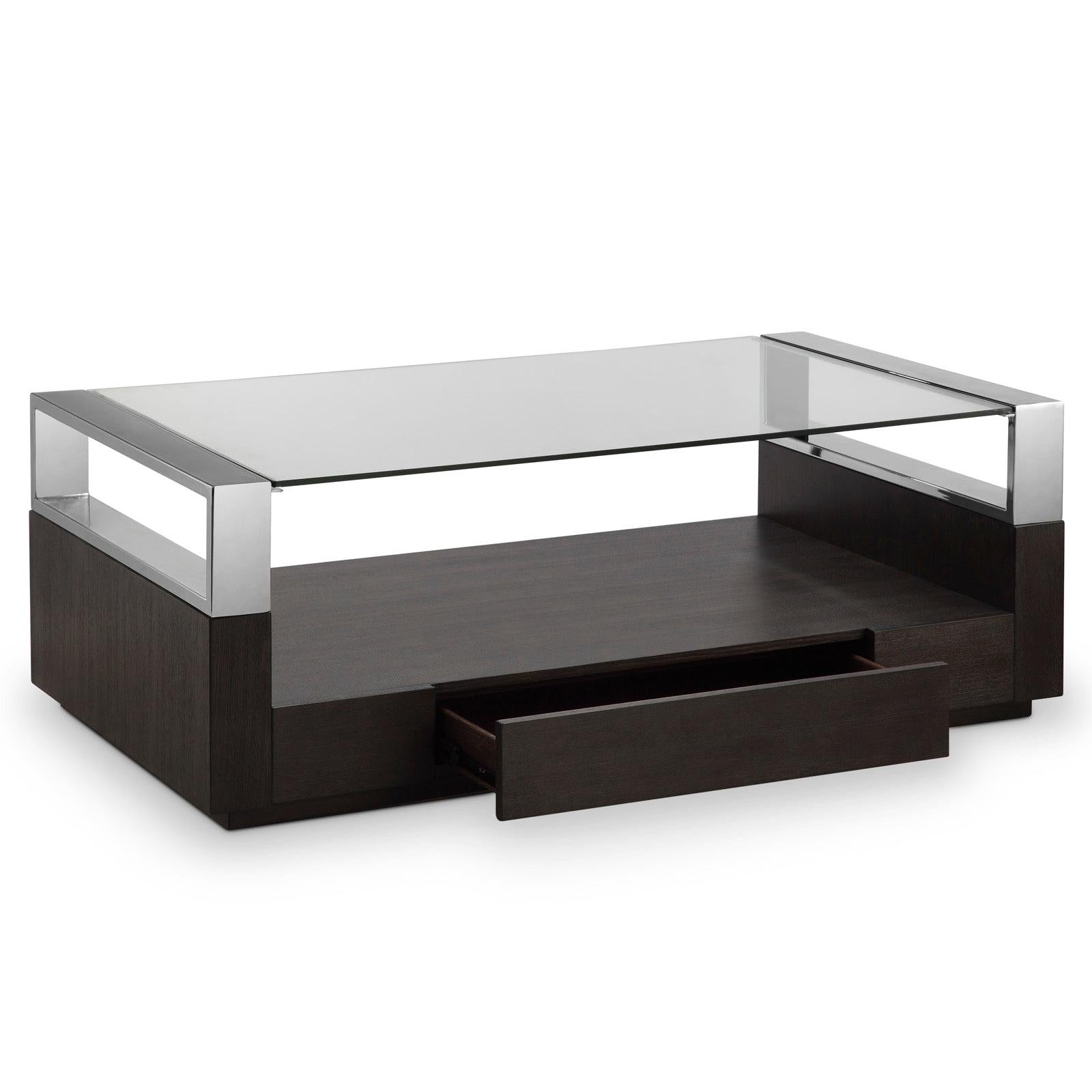 Magnussen Home Revere Graphite Rectangular Cocktail Table With Casters