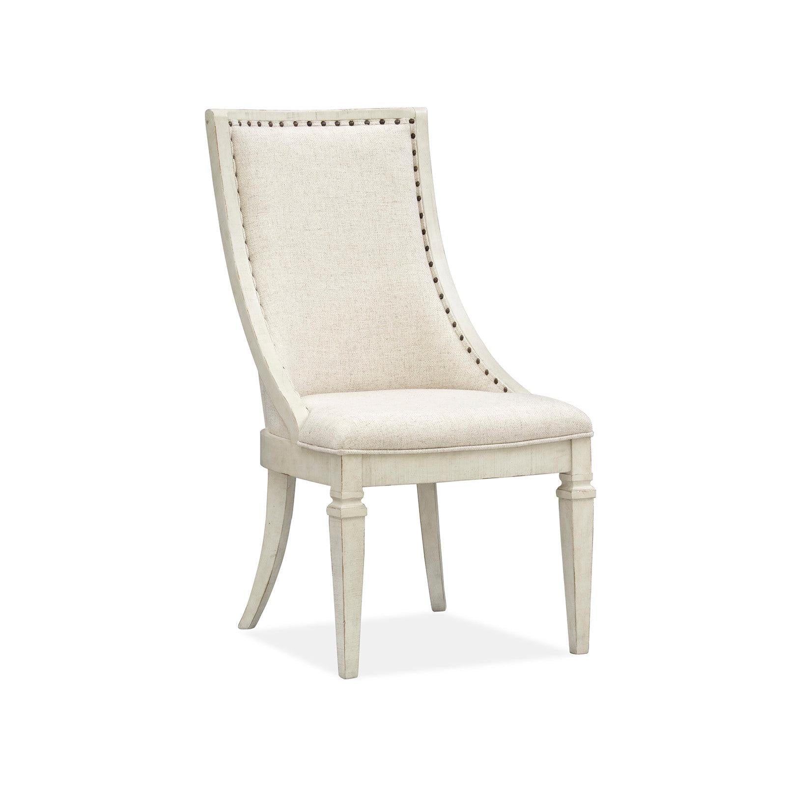 Magnussen Home Newport Alabaster Upholstered Arm Chair Set of 2