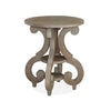 Magnussen Home Tinley Park Dove Tail Grey Round Accent End Table