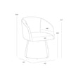 Sunpan Etta Swivel Dining Armchair