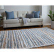 Feizy Mynka 39IEF Transitional Stripes in Ivory/Blue/Orange