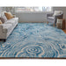 Feizy Lorrain 8920F Modern Abstract Rug in Blue/Ivory