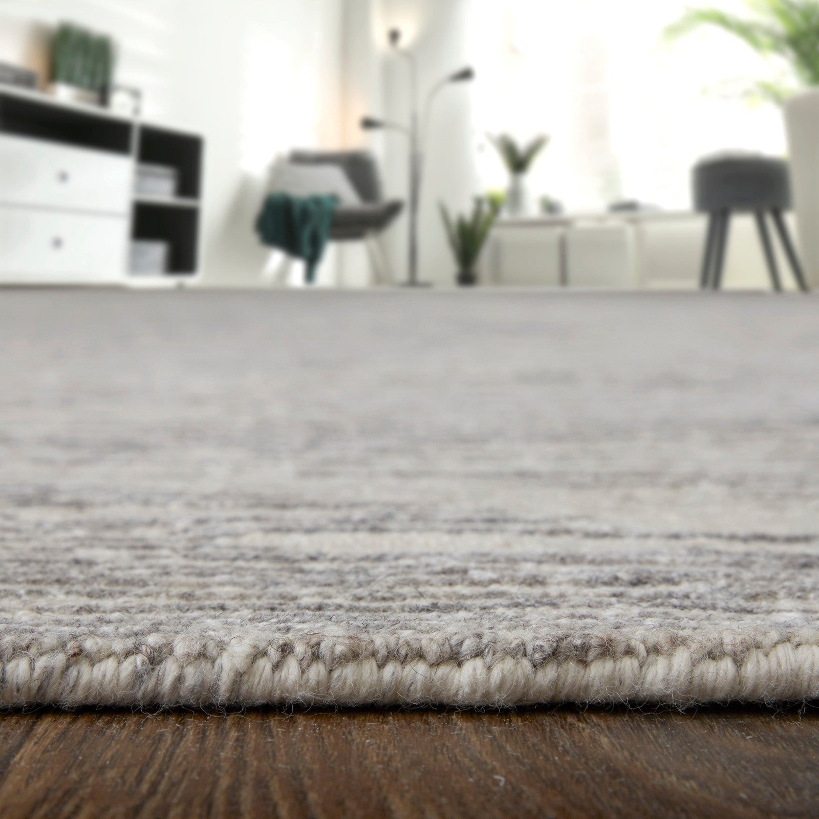 Feizy Brighton 69CHF Modern Abstract in Ivory/Taupe/Silver