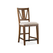 Magnussen Home Bay Creek Toasted Nutmeg Upholstered Counter Chair Set of 2