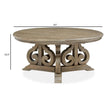Magnussen Home Tinley Park Dove Tail Grey Round Cocktail Table