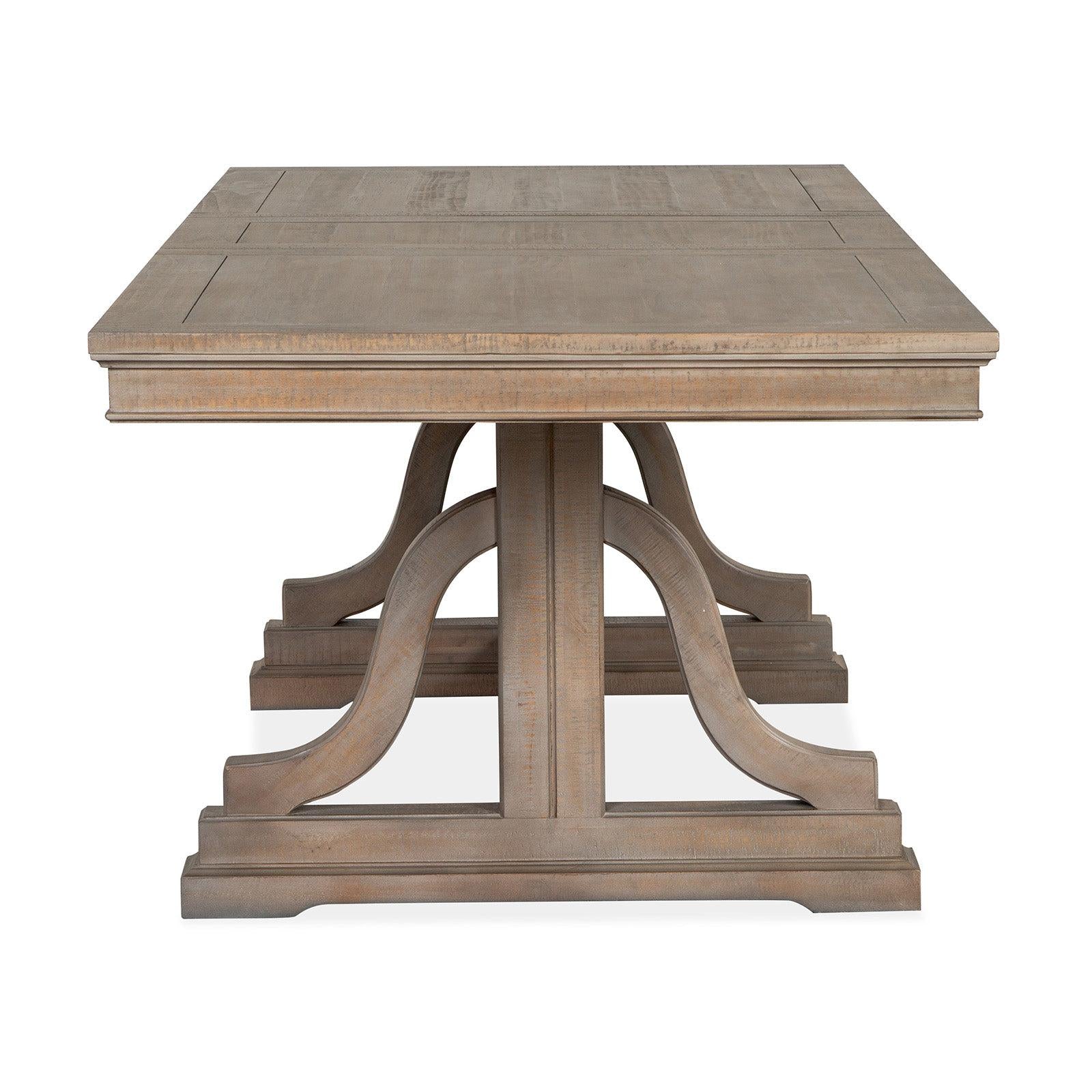 Magnussen Home Paxton Place Dovetail Grey Extendable Trestle Dining Table