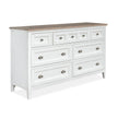 Magnussen Home Heron Cove Chalk White & Dovetail Grey Drawer Dresser