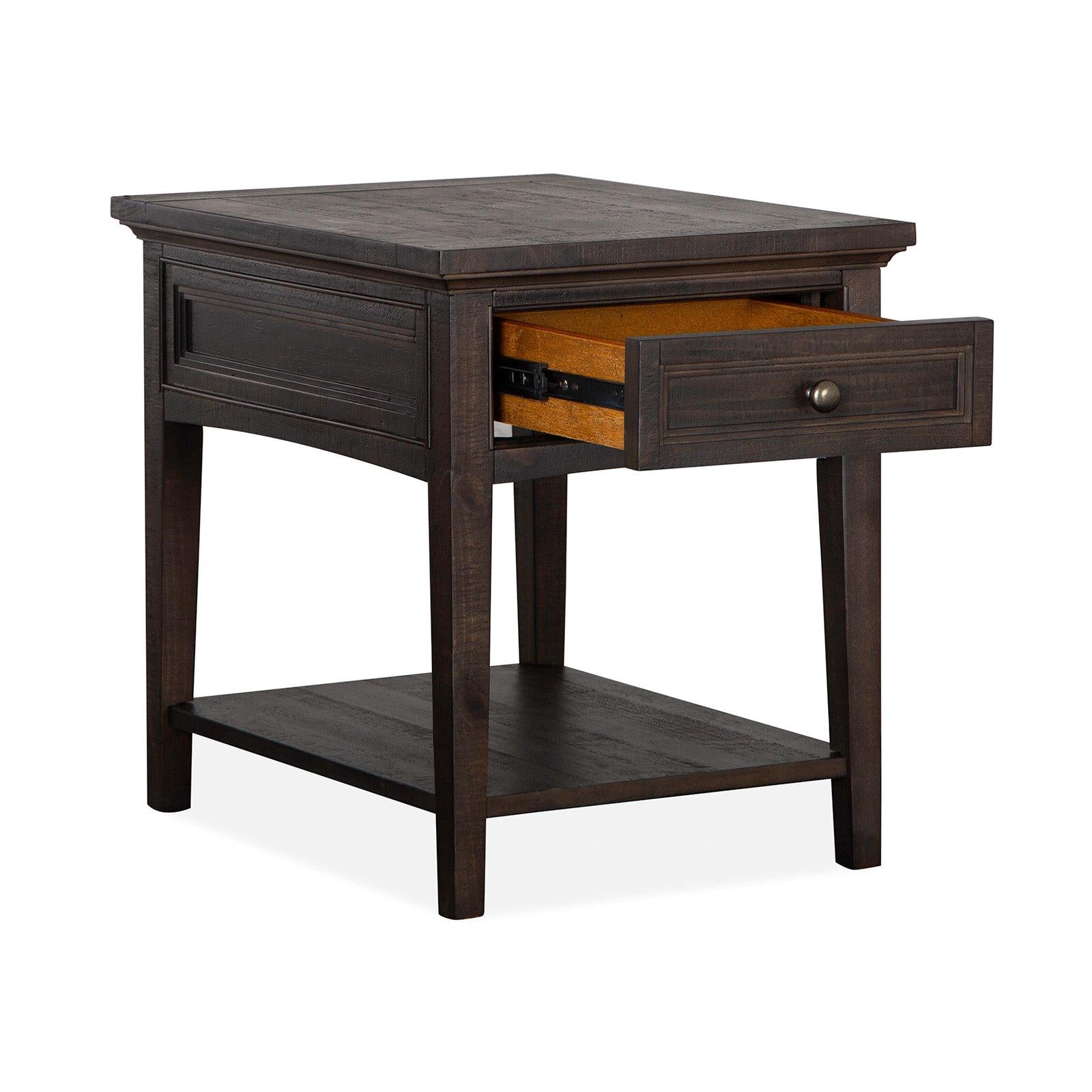 Magnussen Home Westley Falls Graphite Rectangular End Table