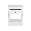 Magnussen Home Heron Cove Chalk White Rectangular End Table