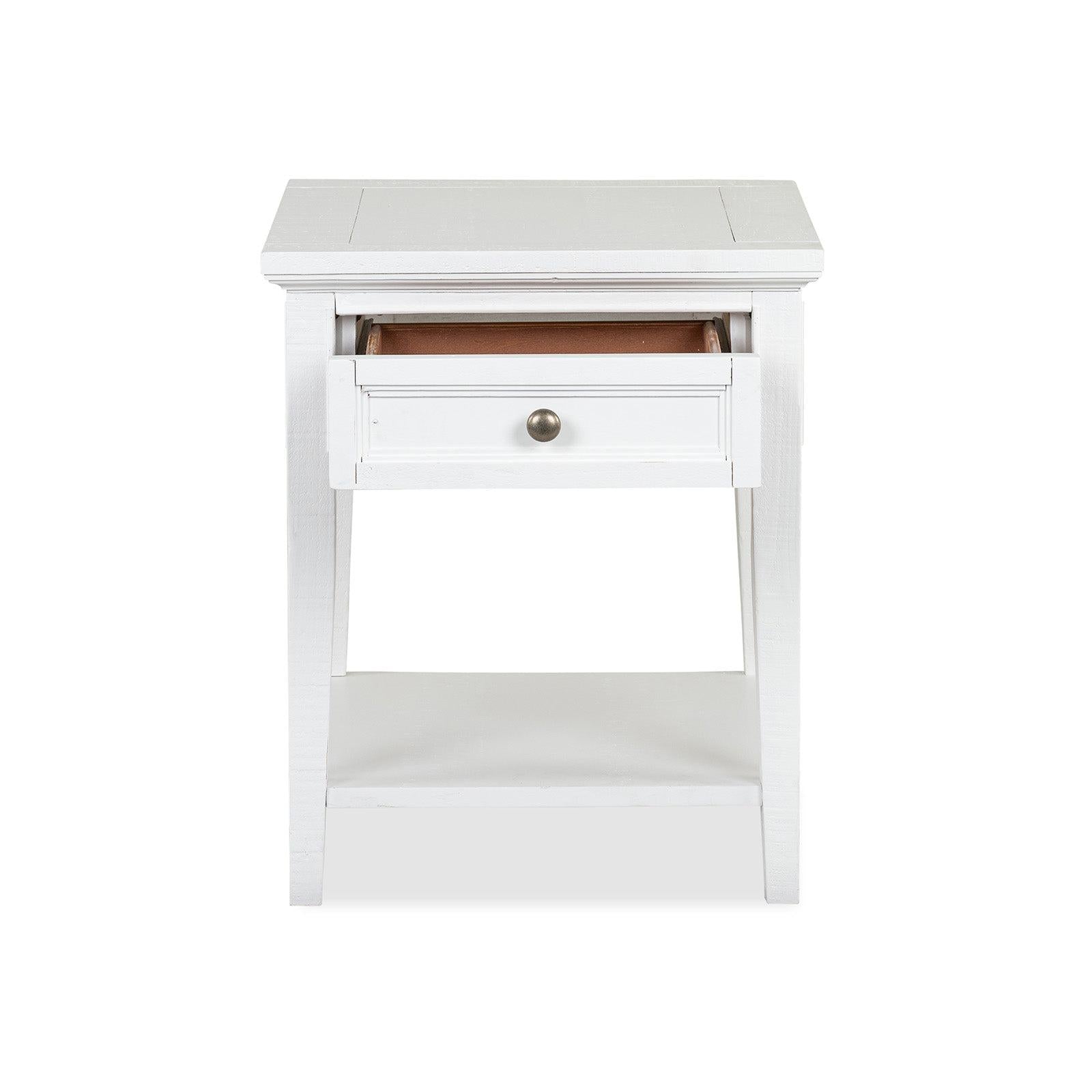 Magnussen Home Heron Cove Chalk White Rectangular End Table