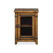 Magnussen Home Chesterfield Farmhouse Timber Chairside End Table