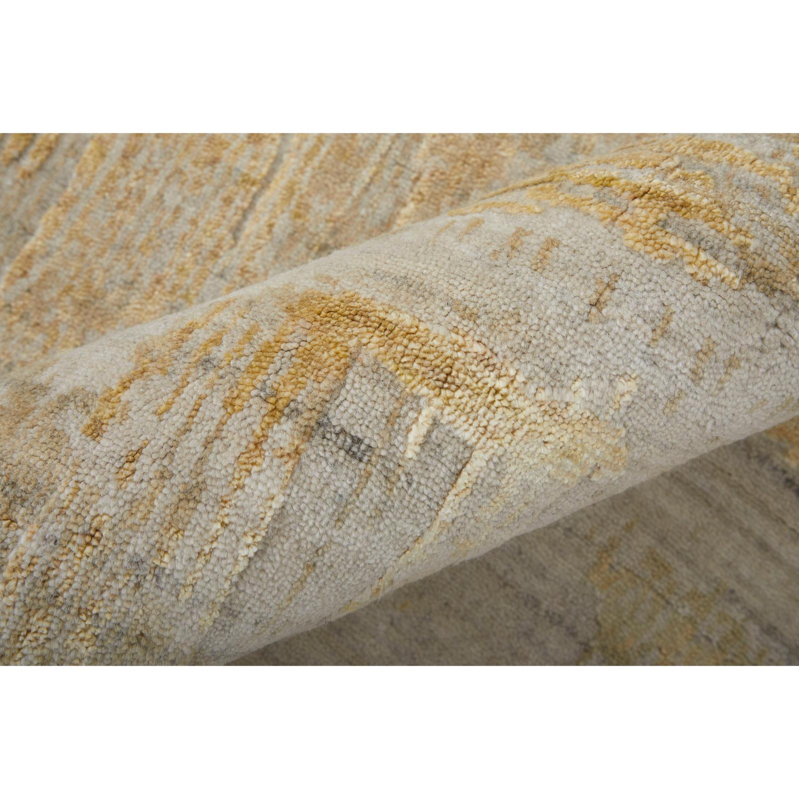 Feizy Eastfield 69FTF Modern Abstract Rug in Yellow/Ivory/Gold