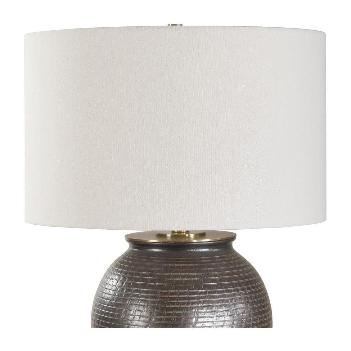 Uttermost Hawkins Bronze Ribbed Table Lamp