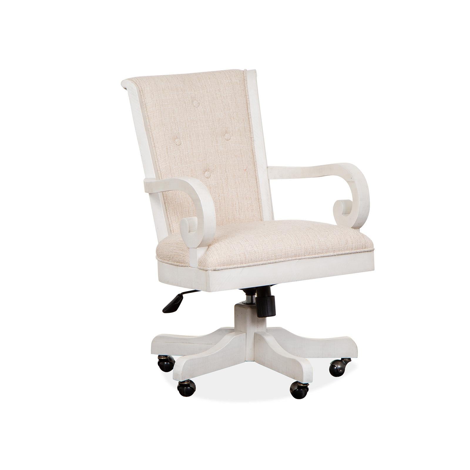 Magnussen Home Bronwyn Alabaster Fully Upholstered Swivel Chair