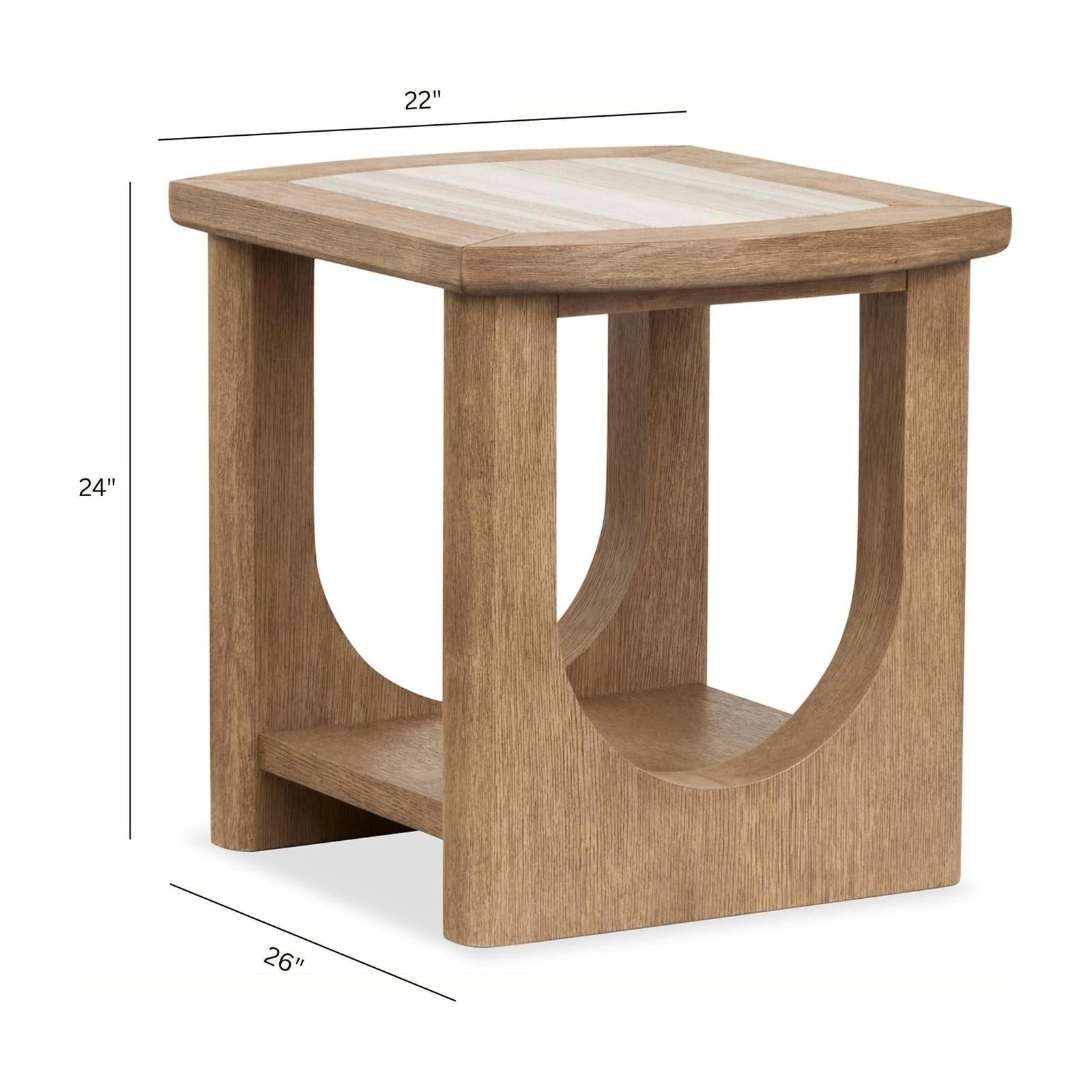 Magnussen Home Bradford Riverbed Beige Rectangular End Table