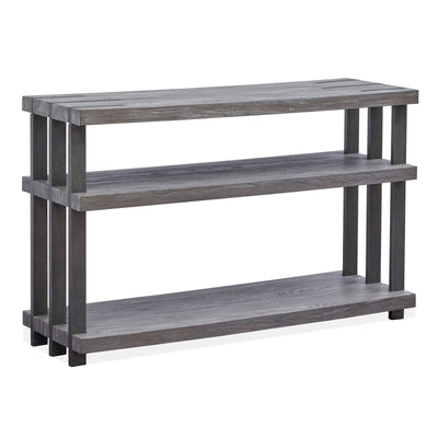Magnussen Home Eldridge Weathered Gravel And Satin Bronze Rectangular Sofa Table