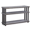 Magnussen Home Eldridge Weathered Gravel And Satin Bronze Rectangular Sofa Table