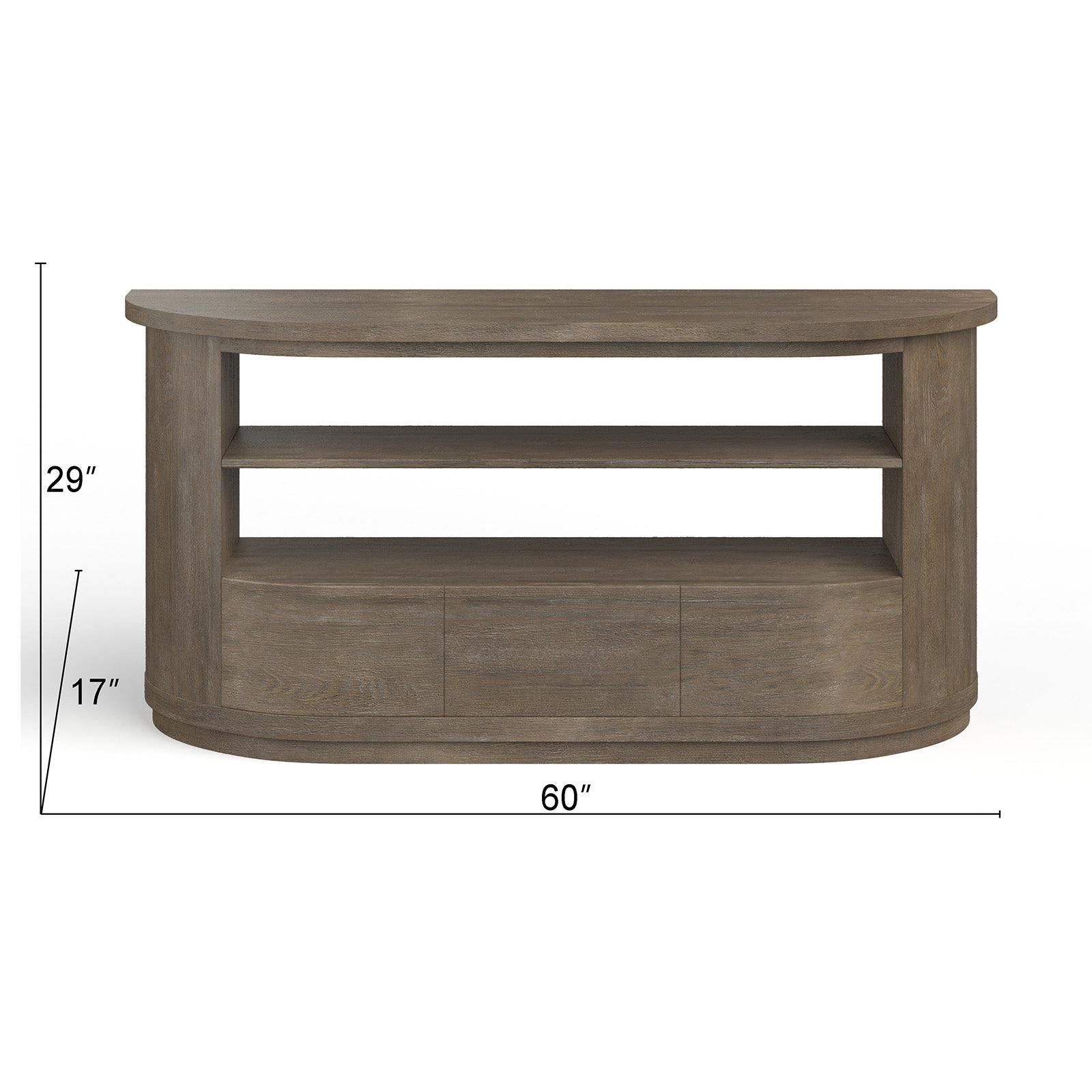 Magnussen Home Bosley Lt. Brown Porpoise Demilune Console