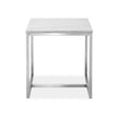 Magnussen Home Esme White Marble And Brushed Nickel Rectangular End Table