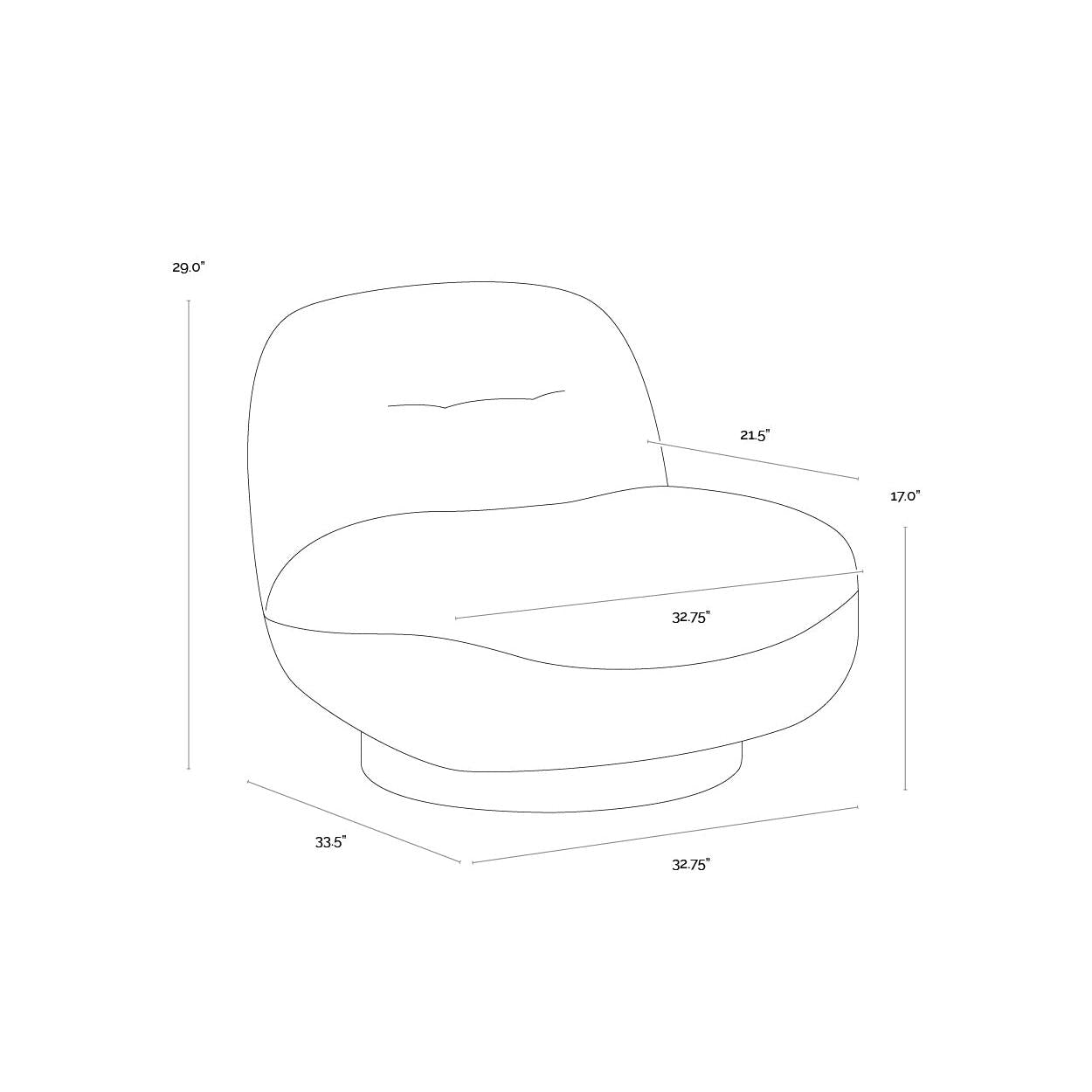 Sunpan Franze Swivel Lounge Chair
