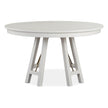 Magnussen Home Heron Cove Chalk White And Dovetail Grey Round Dining Table