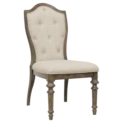 Pulaski Furniture Saddle Creek Timber Brown Upholstered Side Chair Two Pack
