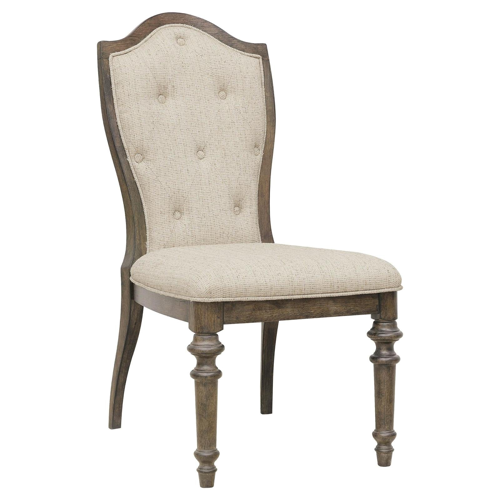 Pulaski Furniture Saddle Creek Timber Brown Upholstered Side Chair Two Pack