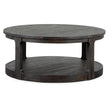 Magnussen Home Boswell Peppercorn Round Cocktail Table With Casters