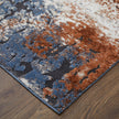 Feizy Gilmore 39MNF Modern Distressed in Ivory/Blue/Taupe