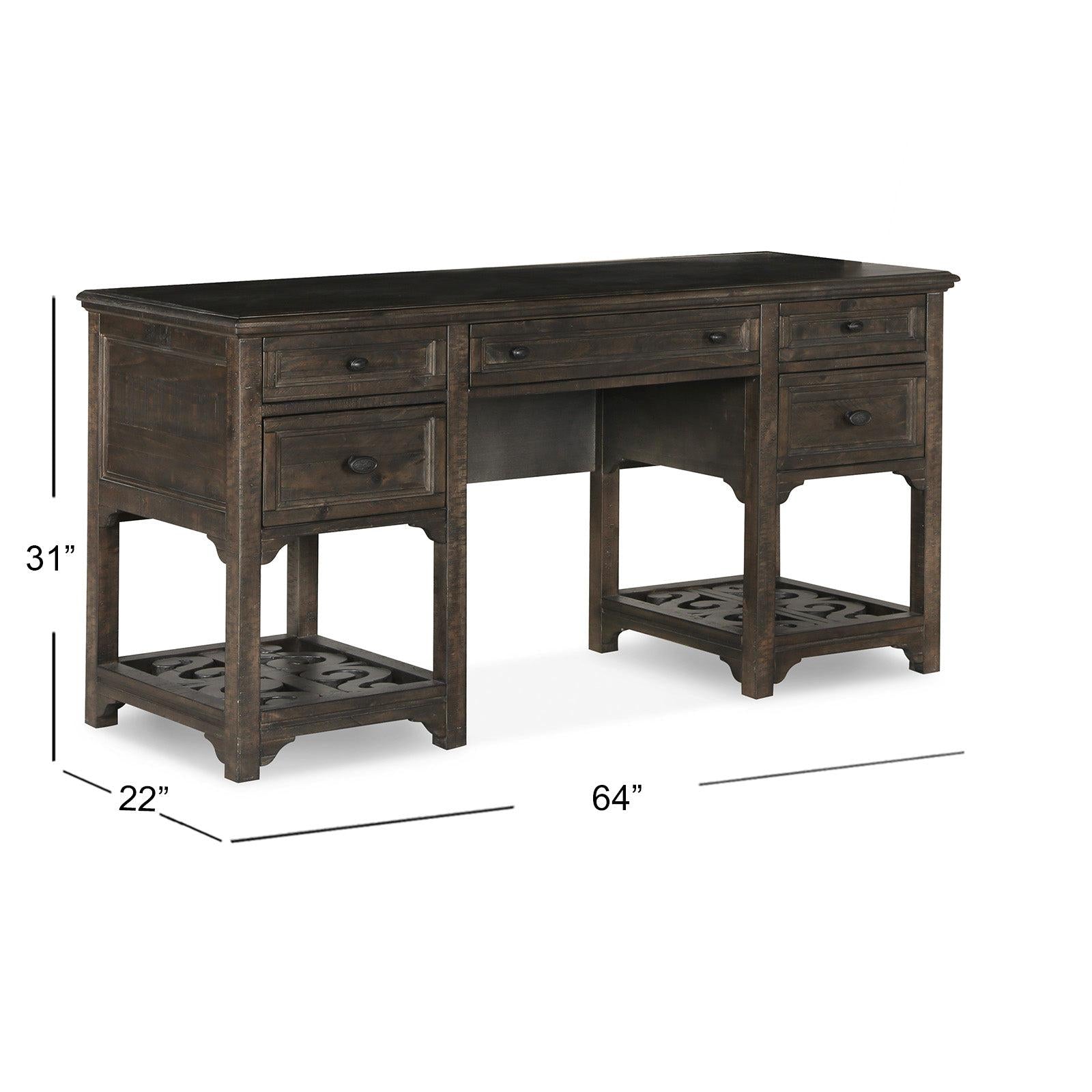 Magnussen Home Bellamy Peppercorn Desk Base