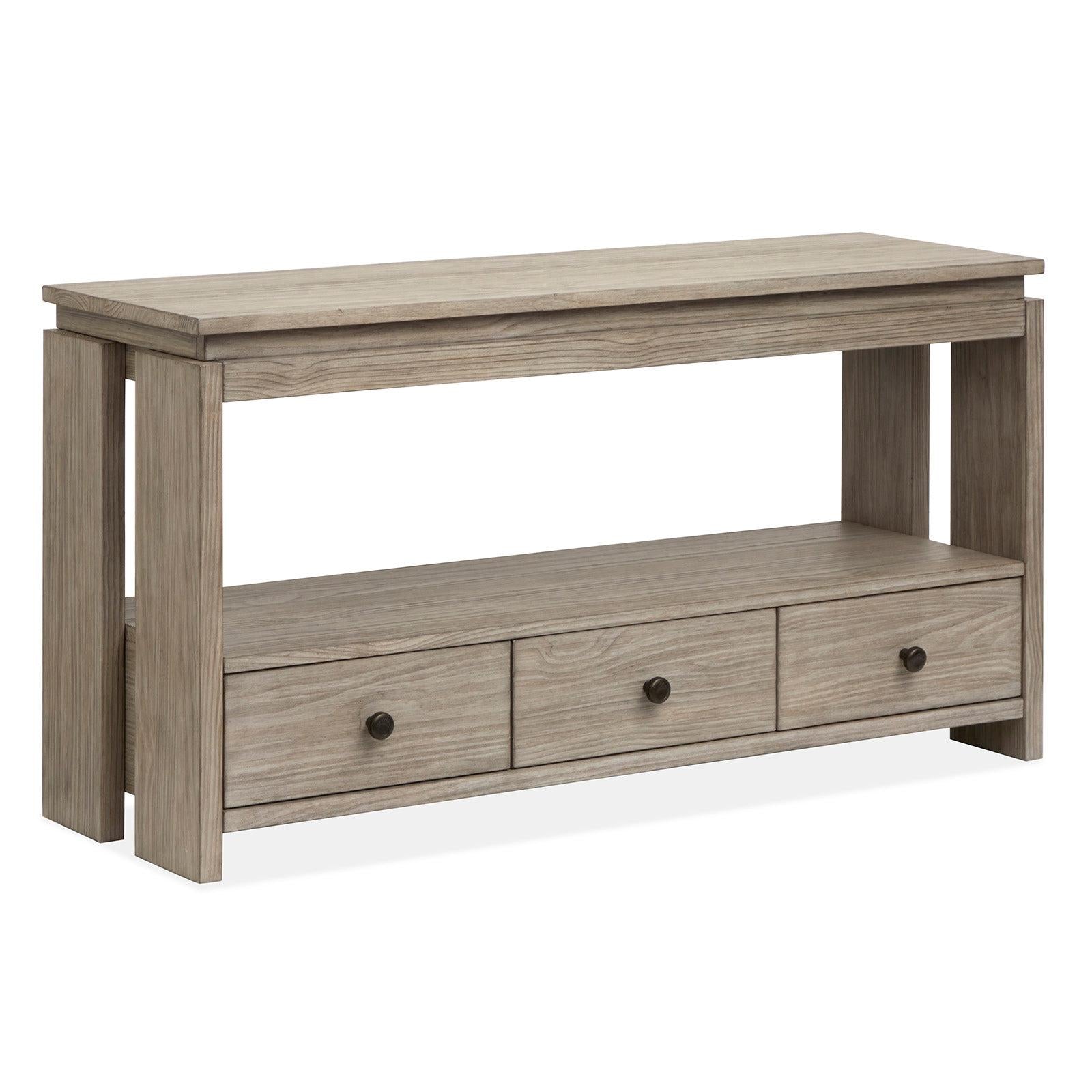 Magnussen Home Conrad Stone Harbor Grey Rectangular Sofa Table