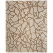 Feizy Kimball 8A32F Transitional Abstract Rug in Ivory/Brown/Tan