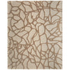 Feizy Kimball 8A32F Transitional Abstract Rug in Ivory/Brown/Tan